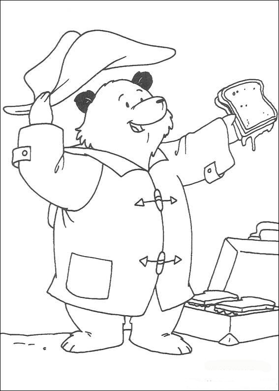 Plansa de colorat cu Ursul Paddington 24 17